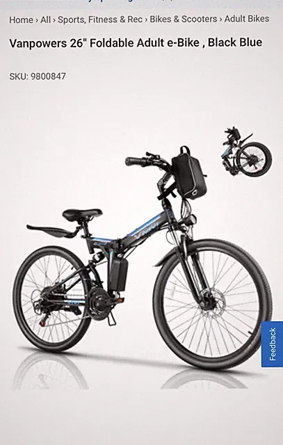20" Bike with Fat Tire for Adults 1500W, 33MPH, Off-Road, Used. to UL 2849