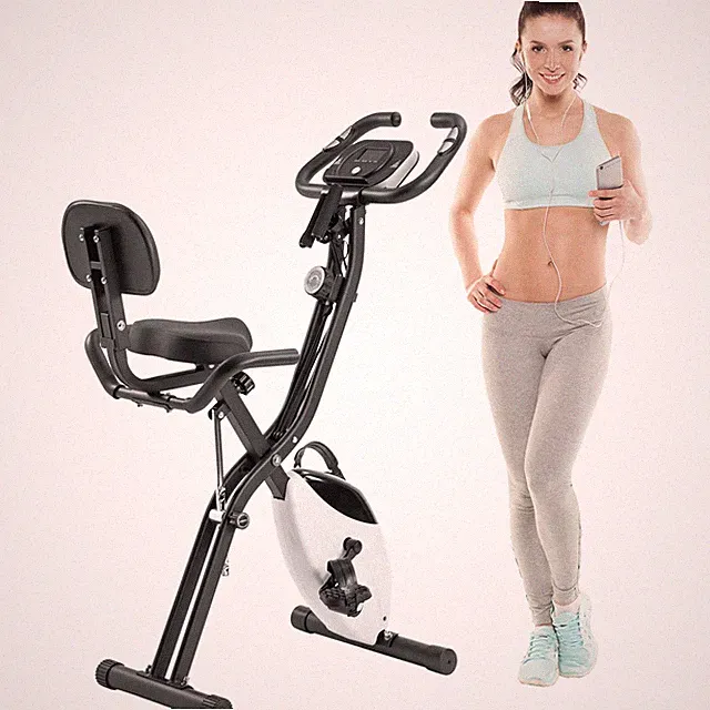 Folding X-Bike - Upright/Recumbent Modes with 10-Level Resistance