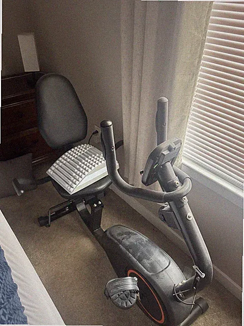 Recumbent Exercise Bike Adjustable Seat LCD Display Home Use Metal Gray