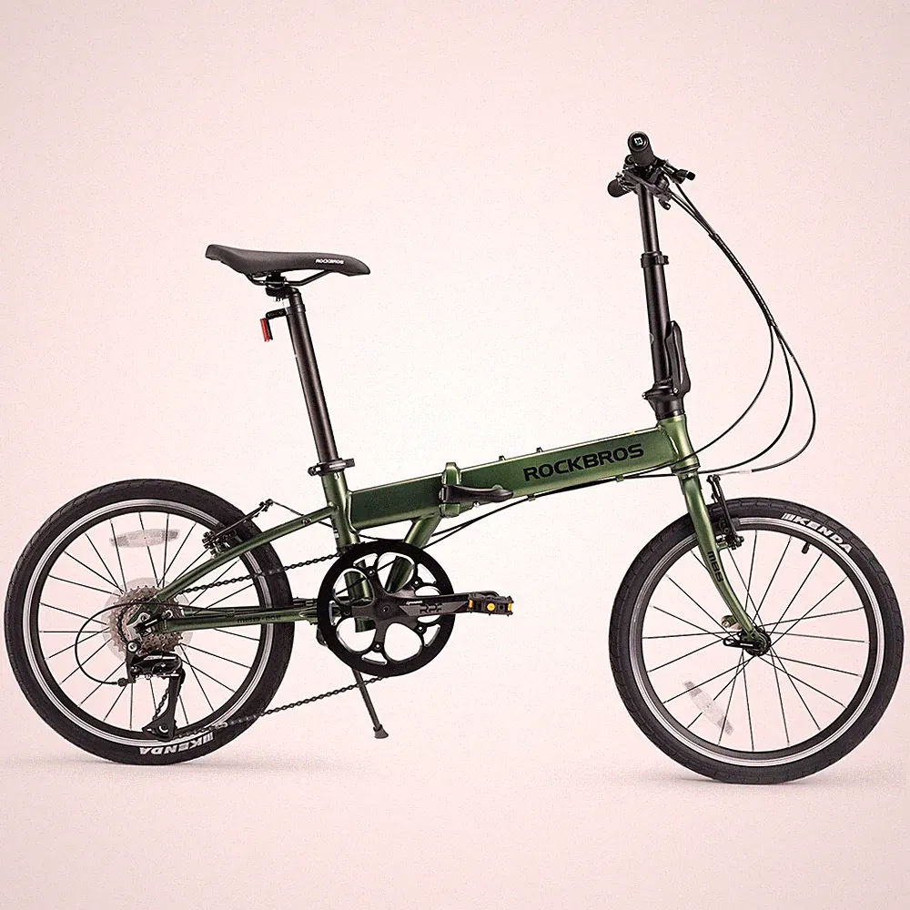 ROCKBROS MBS 20"Folding Bike,Shimano 8-Speed Aluminium Frame V-Brake for Adults